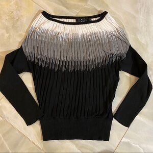 P Luca Ribbed Black White Gray Sweater